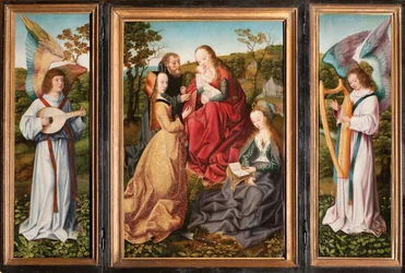 Mystische Hochzeit der Heiligen Katharina mit Heiligen und Engeln, ca. 1500-10